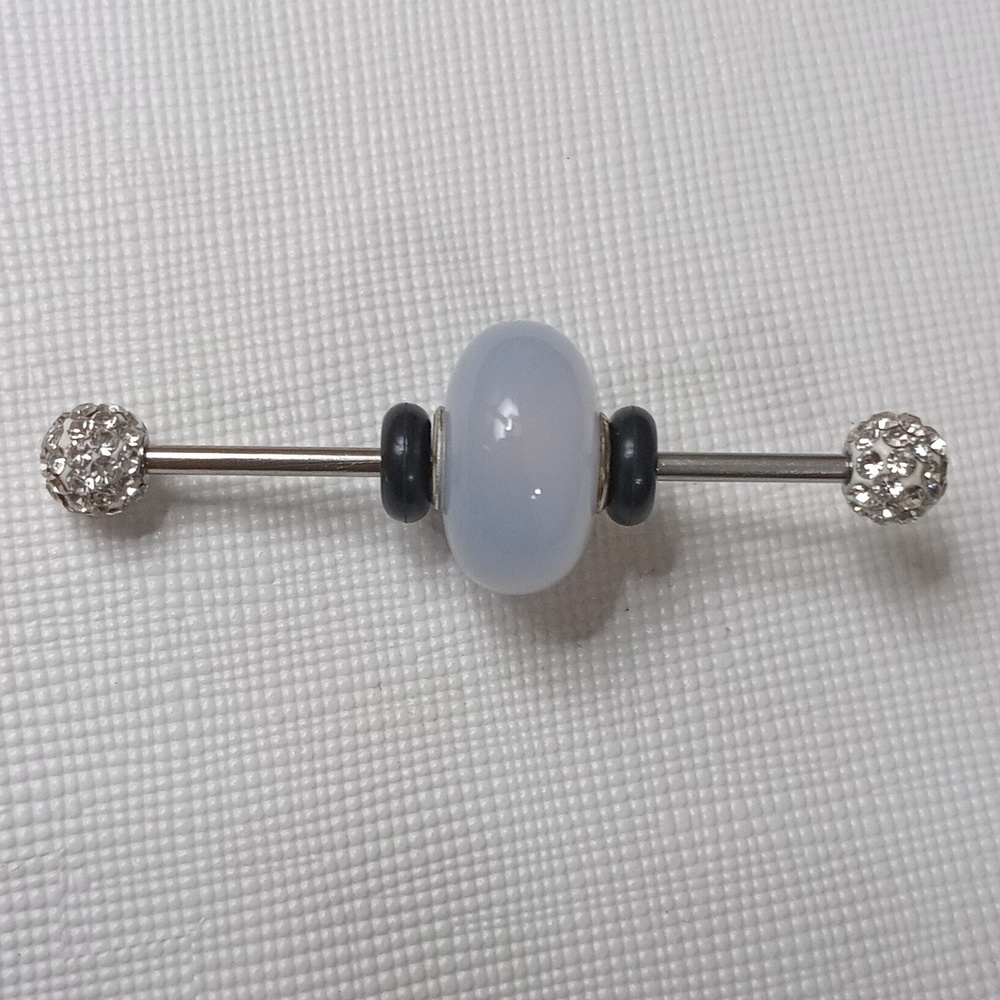 Trollbeads Chalcedony Bead Genuine Gemstone Silver 925 Bead